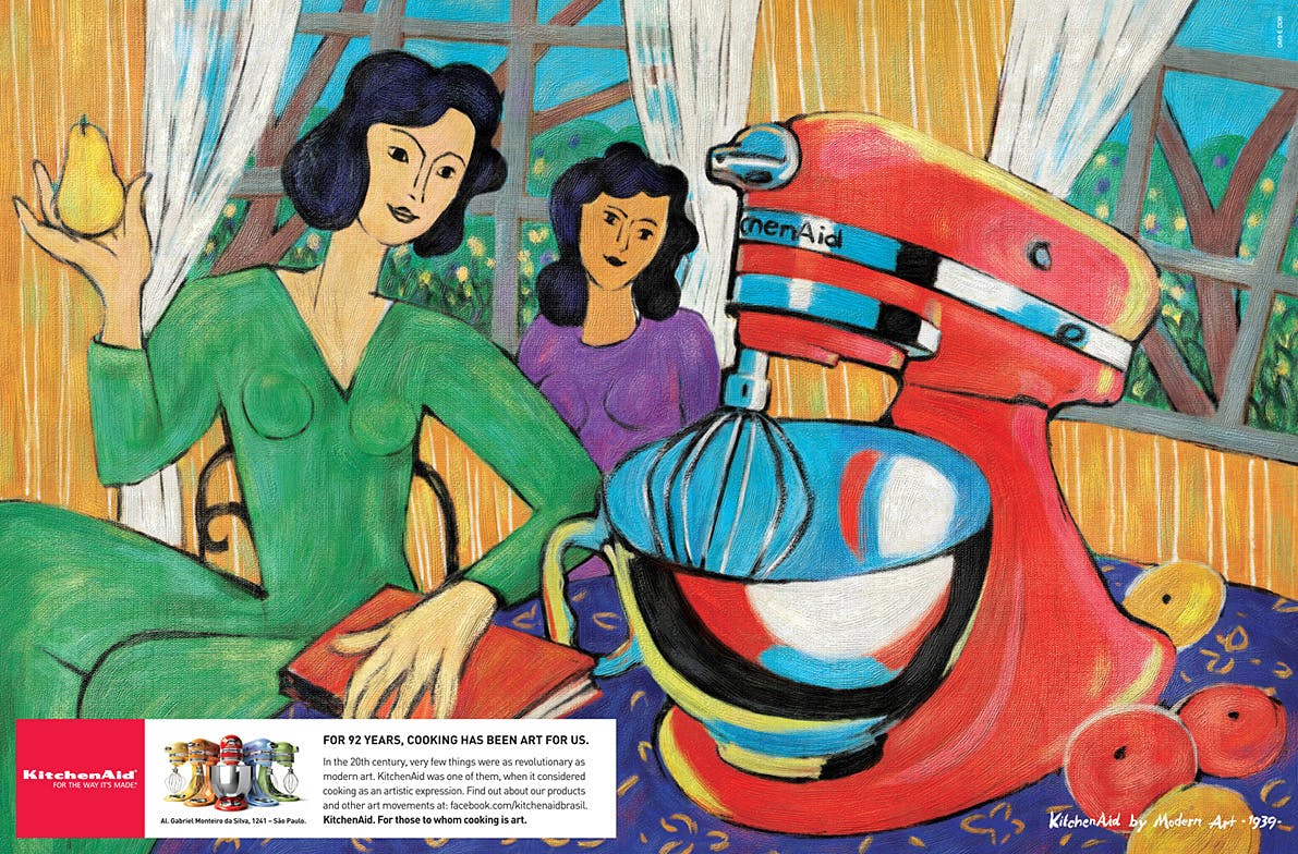 KitchenAid inspired ad in the style of Modernist artist Henri Matisse