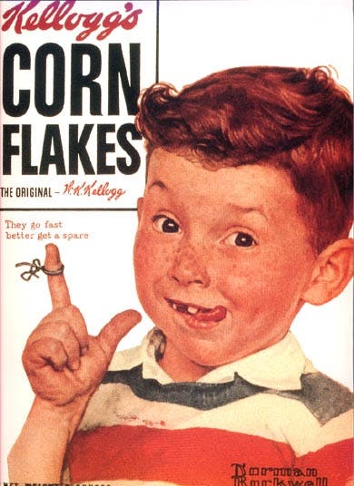 Kelloggs Corn Flakes Norman Rockwell