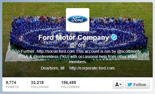 Ford Motor Company Twitter Header Image