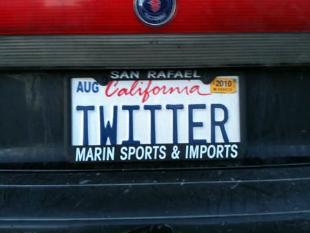 SEO License Plates: TWITTER (California)