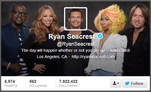 Ryan Seacrest Twitter Header Image