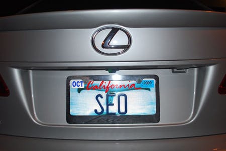 SEO License Plates: SEO (California)