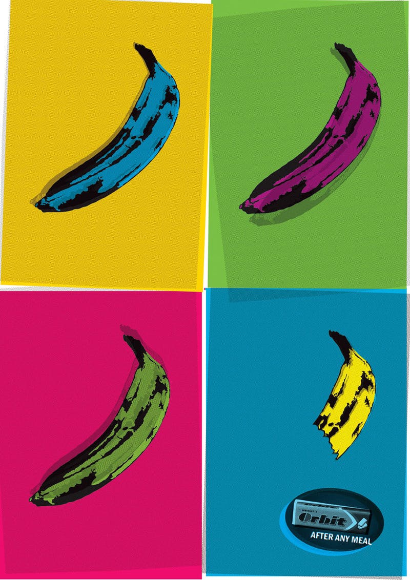 The Print Ad titled Orbit: Warhol was done by Mark BBDO Prague advertising agency for product: Orbit Chewing Gum (brand: Orbit) . It was released in Feb 2008